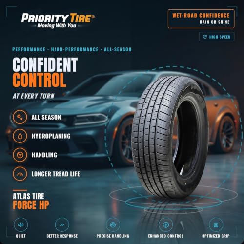 Atlas Force HP All-Season Truck/SUV Performance Radial Tire-225/65R17 225/65/17 225/65-17 102H Load Range SL 4-Ply BSW Black Side Wall UTQG 700AA - size: 225/65R17