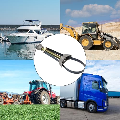 Oil Filter Strap Wrench Removal Tool – Auto Car Adjustable Oil Filter Remover Strap 60–120mm Diameter with Heavy Duty Cap Spanner Wrench, Tool for Truck, Car, fit for Honda Yamaha Suzuki, 1pc