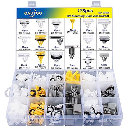 178pcs Body Side & Exterior Trim Rocker Molding Clips Assortment for GM Buick Cadillac Chevy GMC