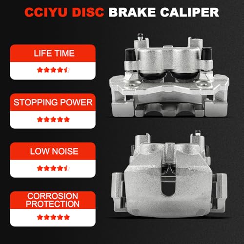 cciyu Front Left & Right Disc Brake Calipers Assembly 18B4811 18B4810 - size: Front[18B4811+18B4810]