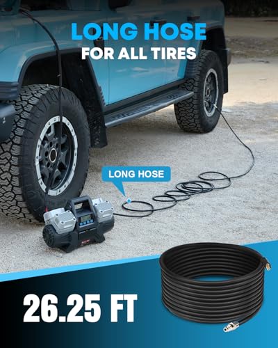 Kohree 12V Four Cylinder Fast Air Compressor with Digital Display Panel