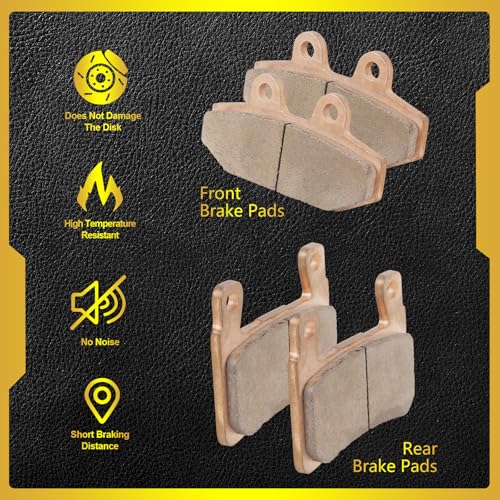 Sintered Disc Brake Pad For 2018-2024 Harley Davidson 107 Series, 114 Series, 117 Series, FLI Hydra-Glide Revival, Replace# FA265 41300102, FA710 41300197