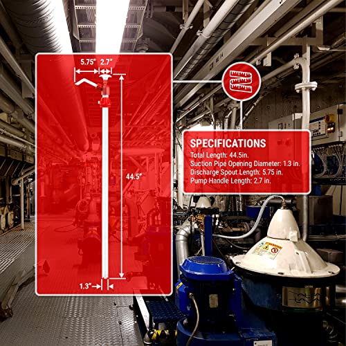 TERAPUMP Drum Barrel Pump for Mild Acids, DEF, Chemical and Biodiesel, Lift Action Manual Pump (14oz / Stroke) Adjustable Height, Fits 15-55 Gallon Barrel Drum - style: 14 oz / Stroke