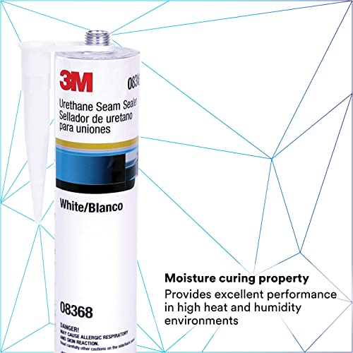 3M Urethane Seam Sealer, 08368, White, 310mL/10.5 fl oz Cartridge - color: White, size: 310 Milliliter, style: Cartridge