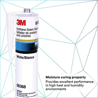 3M Urethane Seam Sealer, 08368, White, 310mL/10.5 fl oz Cartridge - color: White, size: 310 Milliliter, style: Cartridge