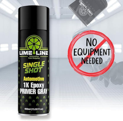 LiME LiNE 1K Epoxy Primer Aerosol Spray Paint - Automotive Bare Metal Adhesion & Rust Protection - Professional Grade - Gray 400ml (Pack of 2) - color: Pack of 2