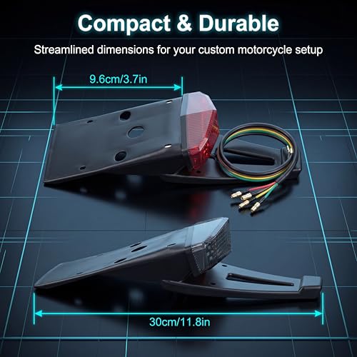 10 LEDs Integrated Motorcycle Tail Light - color: 10 Leds