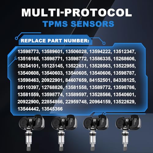 TPMS Pre-Programmed Tire Sensor Fit for Chevy/Buick/Cadillac/GMC 4PCS - size: 13598772