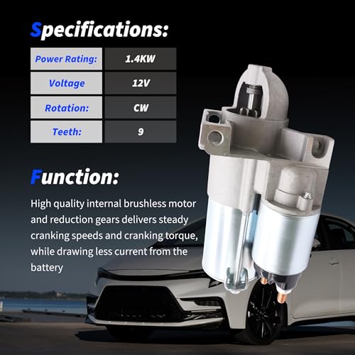 6491N Starter Motor - Compatible with Chevy, GMC, Buick, Pontiac - size: 6491N