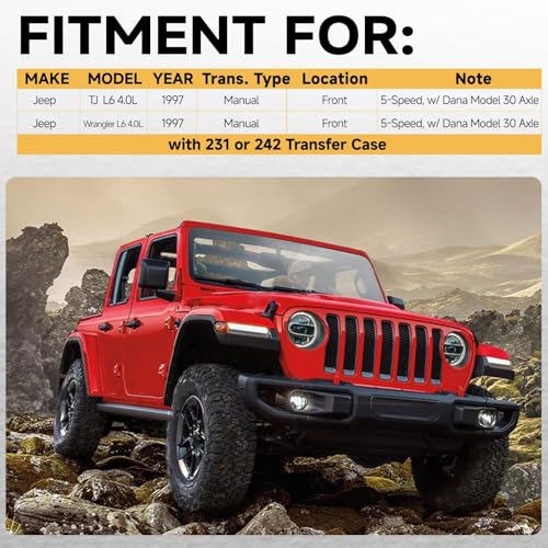 Front Drive Shaft Fit For Jeep TJ Wrangler 1997 4.0L Manual Trans. 5-Speed, OE 65-9766 - size: 65-9766; Front; 39.19in - 41.56in
