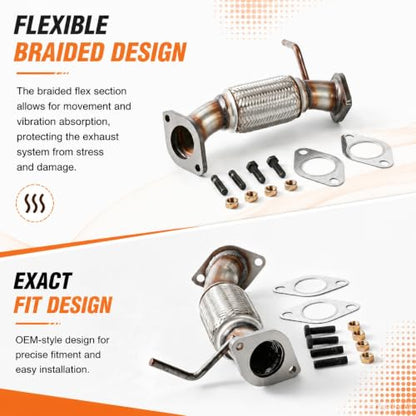 FP14H Front Flex Exhaust Pipe for 2006-2008 Hyundai Sonata 2.4L 52602 - size: 2006-2008 Hyundai Sonata