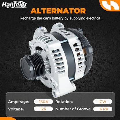 11570N Alternator for Chrysler Dodge Ram VW Town 2011–2020 V6 3.6L - size: 11570