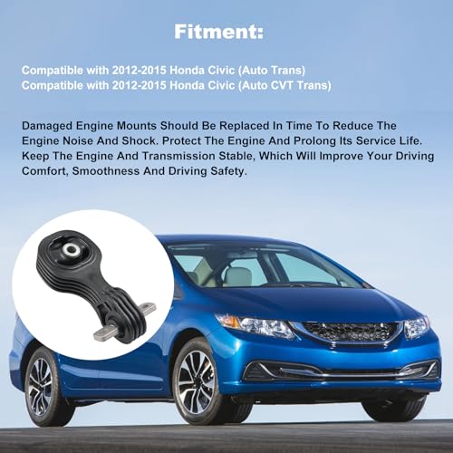 JDMON Engine Rear Torque Strut Mount Replacement for Honda Civic 2012 2013 2014 2015 Compatible with A65048 / 50890TR0A81 / 9748 / EM-7116 - size: 1PCS-Compatible with 2012-2015 Civic