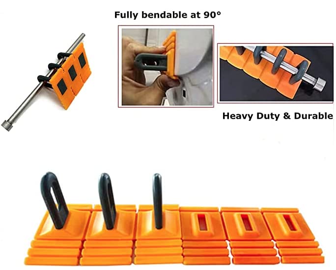 Car Dent Repair Tools Heavy Duty Paintless Repair Removal Tools Strong Dent Puller Handle Lifter Yellow Glue Tabs Powerful Body Repair Dent Remover Tool Kit (Yellow)