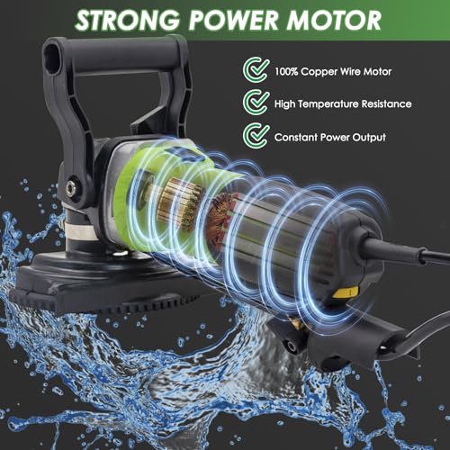 800W Electric Wet Stone Polisher 4'' Variable Speed Grinder Buffing Machine, Countertop Concrete Polisher with 7PCS Diamond Polishing Pads for Granite, Tile, Cement Floor