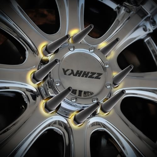 32PCS 9/16-18 Wheel Spike Lug Nuts, Black Spiked Lug Nuts - size: 9/16-18