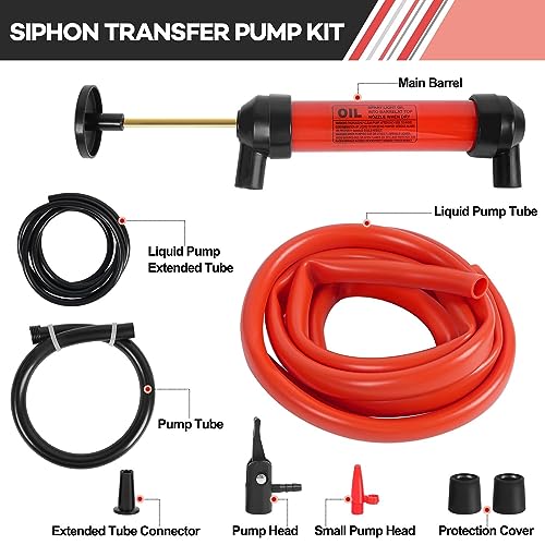 Multi-Use Siphon Pump Fluid Transfer Pump, Siphon Fuel Transfer Pump Kit for Gas Oil and Liquids