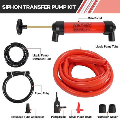 Multi-Use Siphon Pump Fluid Transfer Pump, Siphon Fuel Transfer Pump Kit for Gas Oil and Liquids