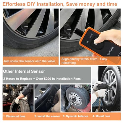 TPMS Sensor GM Tire Pressure Monitoring Sensor Set of 4 with Relearn Tool