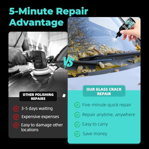 DEZEU 2026 Windshield Crack Repair Kit,Upgraded 2 Bottles Windshield Chip Repair Kit,5MinQuick-Glass Repair Liquid,Long-Lasting for Windshields, Windows, Mirrors,All Crack Types 0.68 FL OZ.