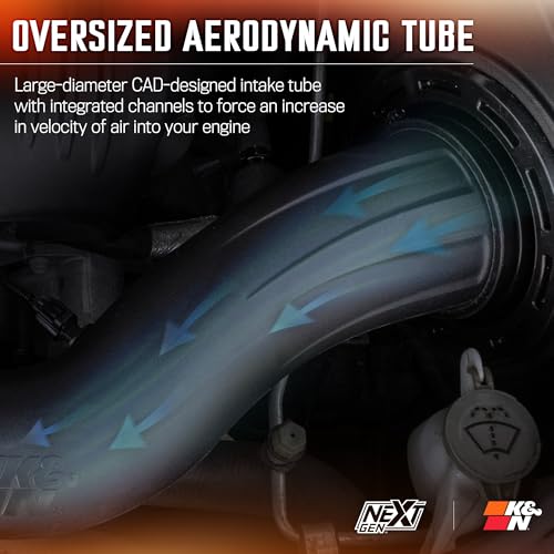 K&N NextGen Cold Air Intake System: High-Flow Cotton Filter: Compatible with 2011-2026 DODGE/JEEP: Durango, Grand Cherokee, 50-1563 - style: NextGen