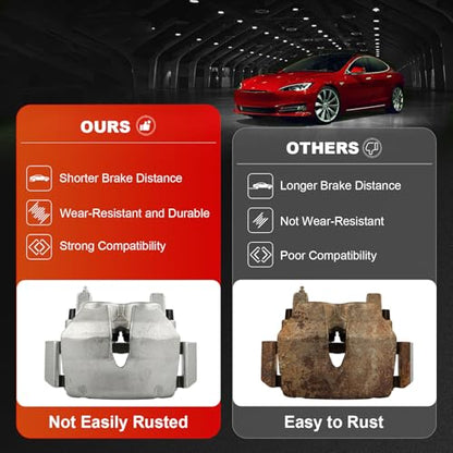 cciyu Front Left & Right Disc Brake Calipers With Bracket 18B4829 18B4828 - size: Front[18B4829+18B4828]