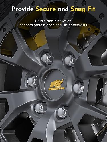 MIKKUPPA 9/16-18 Wheel Lug Nuts, Chrome 24PCS Closed End Lug Nuts - color: Silver, size: 9/16"-18 (24PCS)
