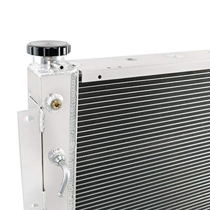 ALLOYWORKS Hyster Yale Forklift Radiator, 3 Row Aluminum Radiator For Hyster Yale Forklift H25XM H35XM OEM 2021741 912495601