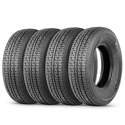 HALBERD Trailer Tires ST205/75R14, 8PR Load Range D, Radial Tires, Set of 4 - size: 205/75R14 8PR