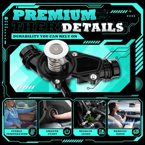 143-0825 BMW Engine Coolant Thermostat Housing Assembly with Sensor - color: 143-0825