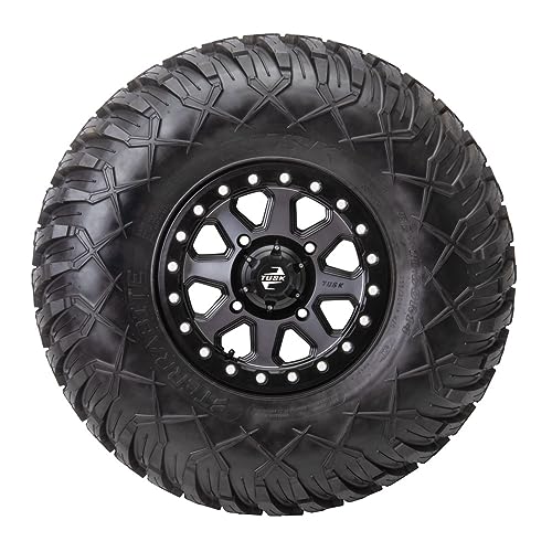 (4 Pack) 4/156 Tusk Uinta Beadlock Wheel 14x7 5.0 + 2.0 Gunmetal/Black For POLARIS RZR XP 1000 Trails and Rocks Edition 2018-2022