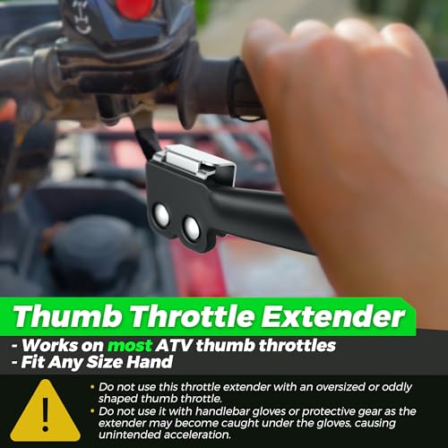 Saillong 1 Pack ATV Throttle Extender Black - color: Black