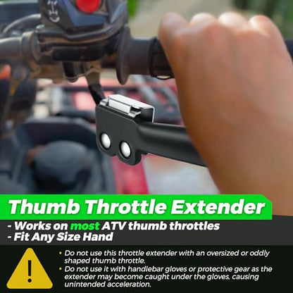 Saillong 1 Pack ATV Throttle Extender Black - color: Black