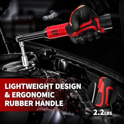 FULLYEA Cordless Electric Ratchet Wrench Set,45Ft-lbs,550 RPM Power Ratchet