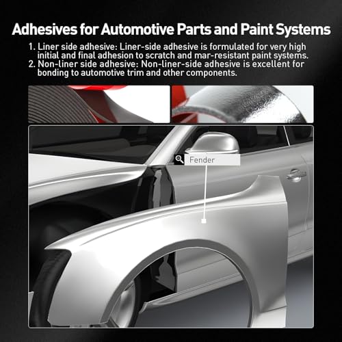 3M Automotive Acrylic Plus Tape, 0.55" x 18Ft, PT1100, Dark Gray - size: 0.55" x 18Ft