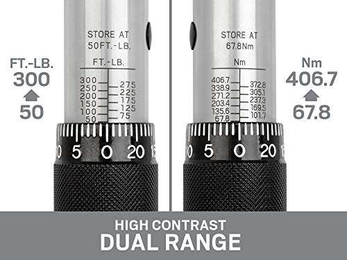 TEKTON 3/4 Inch Drive Micrometer Torque Wrench (50-300 ft.-lb.) | 24350 - size: 3/4 Inch Drive, style: 3/4 Inch Drive (50-300 ft.-lb.)