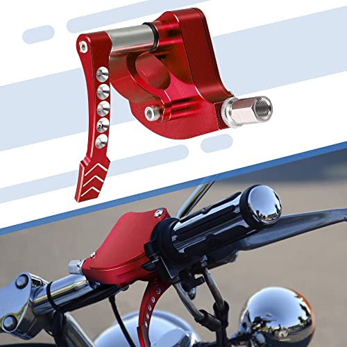 X AUTOHAUX Thumb Throttle Assembly for Yamaha Banshee 350 7/8 Inches Red