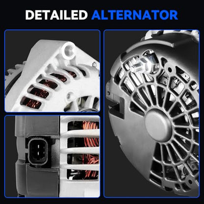 160 Amp New Alternator Replacement for 2007-2014 Chevy Silverado Tahoe Suburban Avalanche, GMC Yukon XL Sierra 1500 2500 3500, Cadillac Escalade & Hummer H2, 8301N ADR0369 - size: 8301N