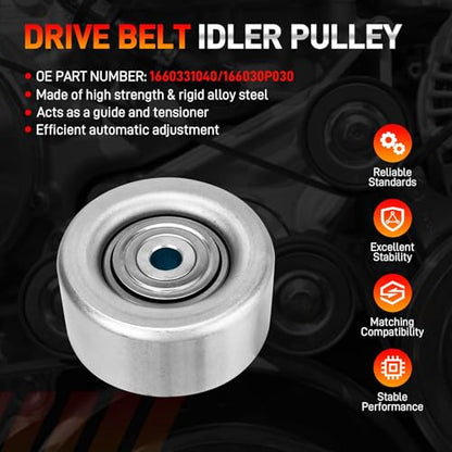 Drive Serpentine Belt Tensioner & Idler Pulley Kit