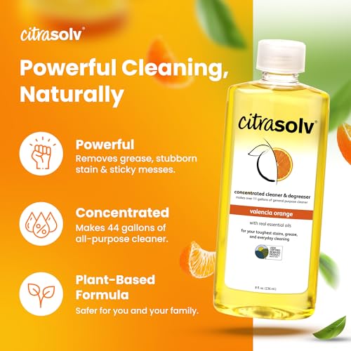 Citra Solv Concentrated Cleaner & Degreaser - Valencia Orange 32 Fl Oz, Effective, Versatile Cleaning Solution, Natural Ingredients, Biodegradable - size: 32 Fl Oz