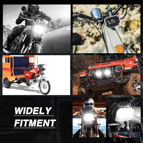 4 Inch Motorcycle Headlight,45W Cool White, Hi Lo Beam Universal Led Dirt Bike Lights for Motorcycle E Bike