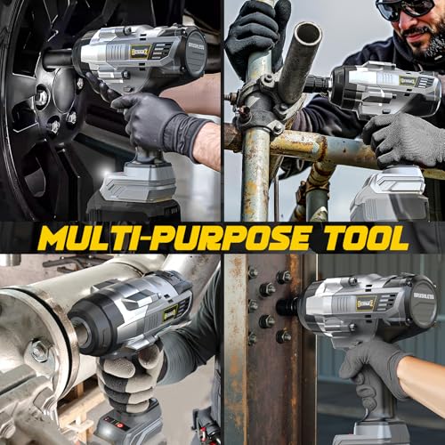 1800 Ft-lbs (2440Nm) Cordless Impact Wrench 1/2" Compatible with DeWalt 20V - size: 1/2 inch, style: Compatible with Dewalt 20V Battery (Bare Tool)