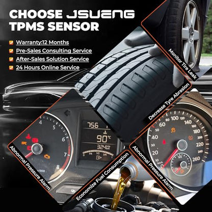 Jsueng TPMS Sensor GM, 315Mhz Tire Pressure Monitoring System Sensor - size: 13581558-4pcs