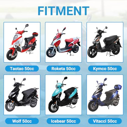 EOPOAYI GY6 50cc Carburetor for Tao tao 50cc 49cc ATM50 Pony VIP Scooter Chinese 4-Stroke Engine Moped, PD18J 139QMB Carb for CY50 Thunder Roketa Jonway Lance Parts with Intake Manifold