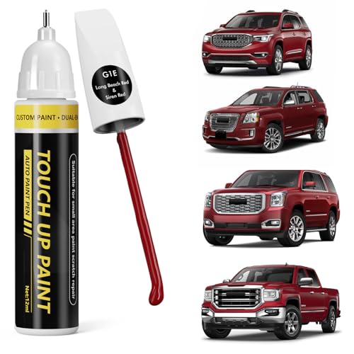 (Long Beach Red/Siren Red (G1E) Car Touch Up Paint for GMC - color: Long Beach Red/Siren Red (G1E) for 2025 Sierra/2024 Sierra/2023 Sierra/2025 Sierra EV/2025 YUKON & YUKON XL/2024 YUKON & YUKON XL/2026 HUMMER EV PICKUP/2025 HUMMER EV PICKUP/2024 HUMMER E
