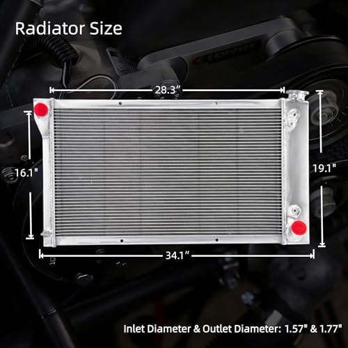 Radiator Compatible with 1967-1972 Chevy GMC C/K Series Pickup Truck AT 1968 1969 1970 1971 3 Row Aluminum Radiators