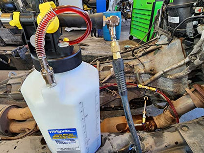 Mityvac MV7412 ATF Sealed Transmission Fluid Extractor and Refill Kit, 2.5 Gallon (10 Liter), Compressed Air, Isolated Flow Control, Pressure/Vacuum Switch Valves, MVA575 Flex Hose with Control Valve - style: MV7412