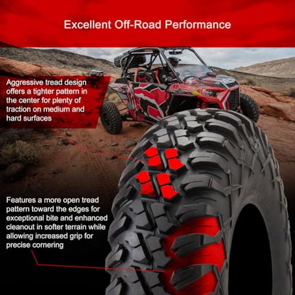 Tusk TERRABITE Heavy Duty 8-Ply Radial UTV/ATV Tires (27x11-12) - size: 27x11-12