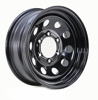 Free Country Trailer Tire Wheel ST225/75D15 8PR D 113L 6X5.5 Black Mod, Pk2 - size: ST225/75D15 (6x5.5PCD) /8PR