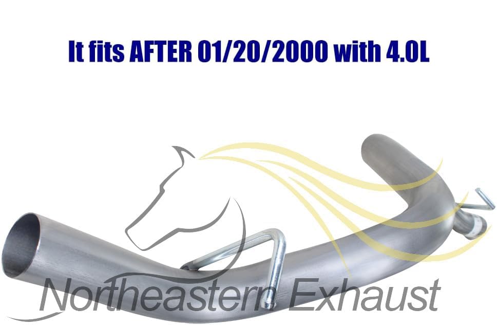 Northeastern Exhaust | Stainless Steel Exhaust Tail Pipe Compatible for Jeep Cherokee 1996-1999 2.5L | Jeep Cherokee 1996-2001 4.0L | Free Hanger and Clamp Included | Automotive Replacement Part
